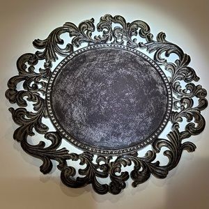 ONE NEW Gracious Goods GG Collection Acanthus Leaf Metal Charger Serving…